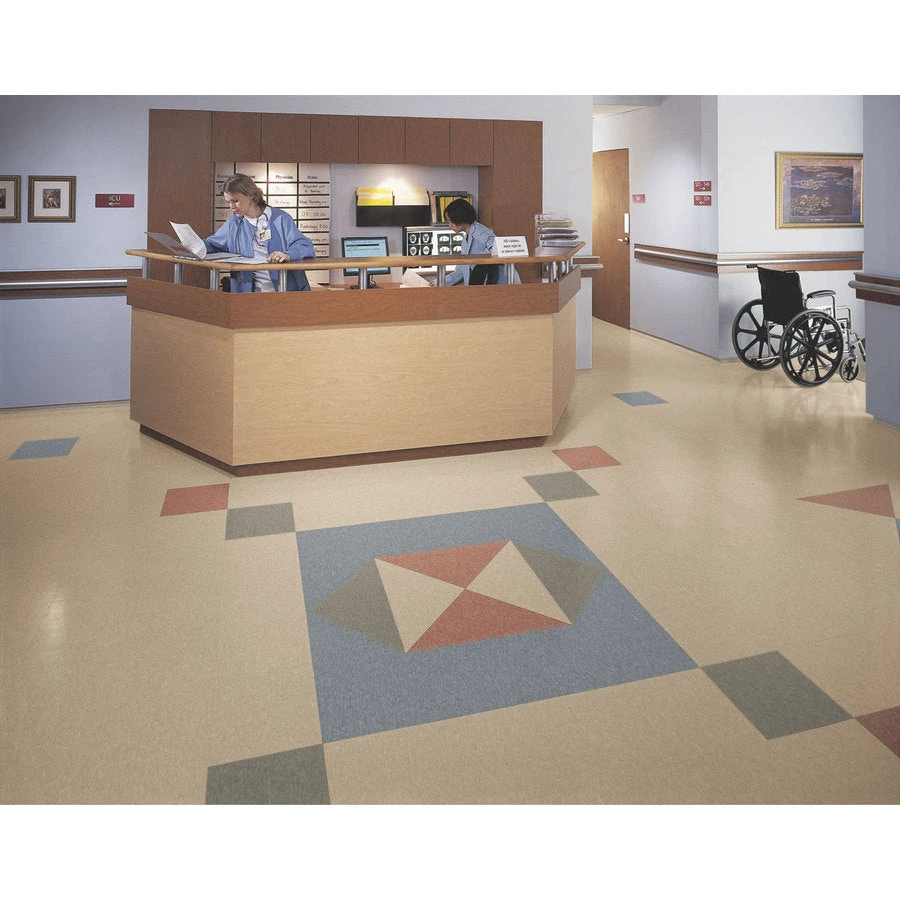 Armstrong Flooring Imperial Texture 45-Piece 12-in X 12-in Soft Warm Gray Glue (Adhesive) Commercial VCT Tile - Image 3