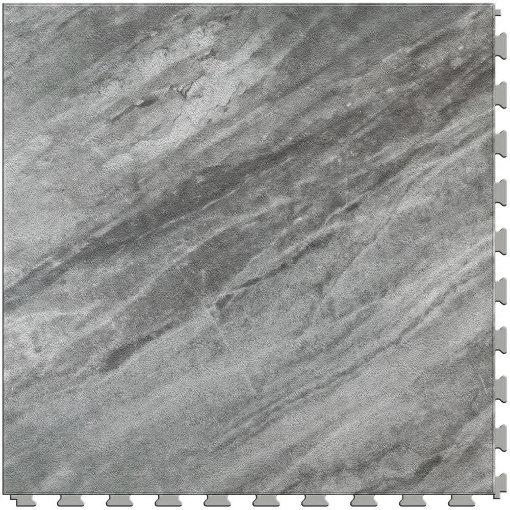 Perfection Floor Tile Gemstone Collection Gray Marble/Satin 20-in X 20-in Water Resistant Interlocking Luxury Flooring (16.7-sq Ft) - Image 3