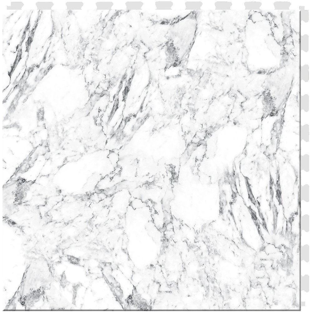 Perfection Floor Tile Gemstone Collection Gray Marble/Satin 20-in X 20-in Water Resistant Interlocking Luxury Flooring (16.7-sq Ft) - Image 6