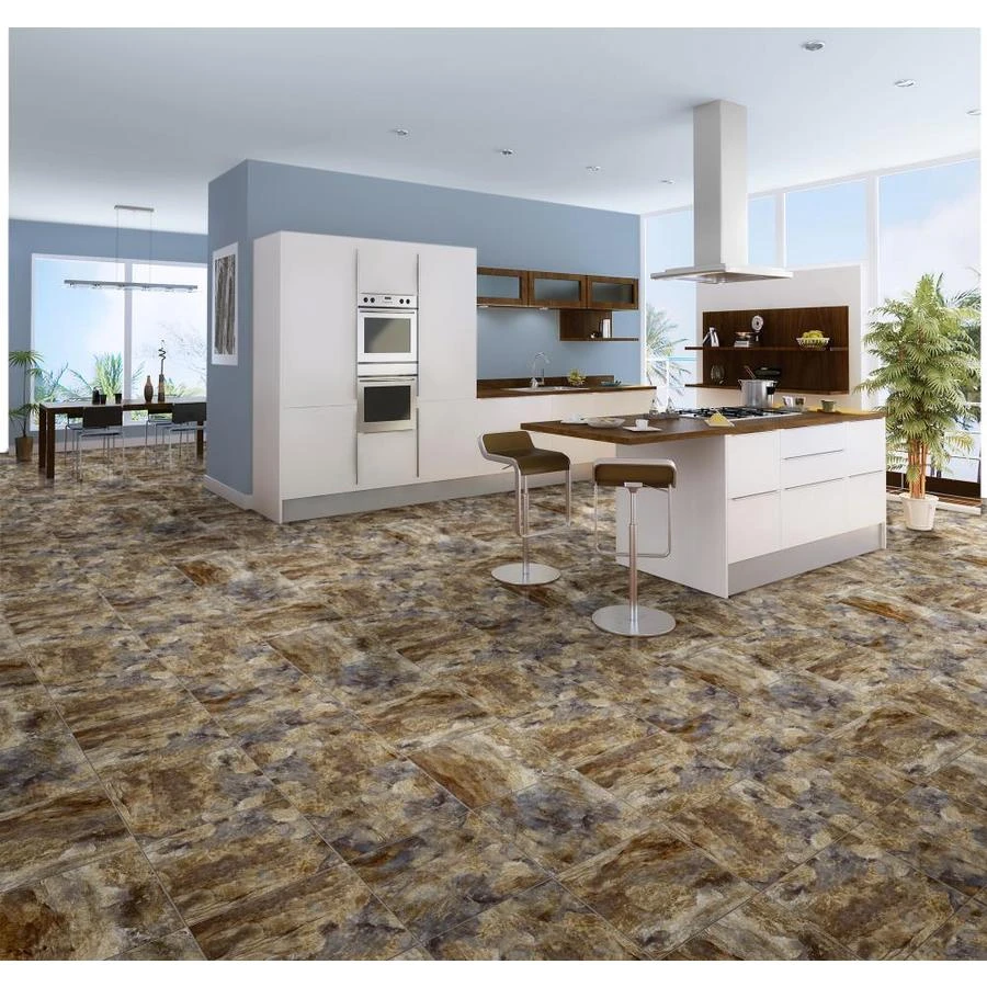 Congoleum DuraStone Elements 10-Piece 16-in X 16-in Groutable Fossil Glue (Adhesive) Luxury Vinyl Tile