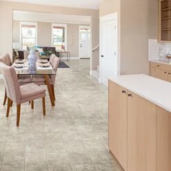 Congoleum ArmorCore Santa Fe 12-ft W Cut-to-Length Light Breeze Stone Look Low-Gloss Finish Sheet Vinyl