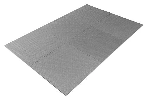 Puzzle Exercise Mat EVA Foam Interlocking Tiles 24 Square Feet Grey - Image 2