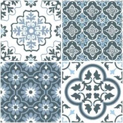 FloorPops Blue 12-in X 12-in Water Resistant Peel And Stick Vinyl Tile Flooring (20-sq Ft)