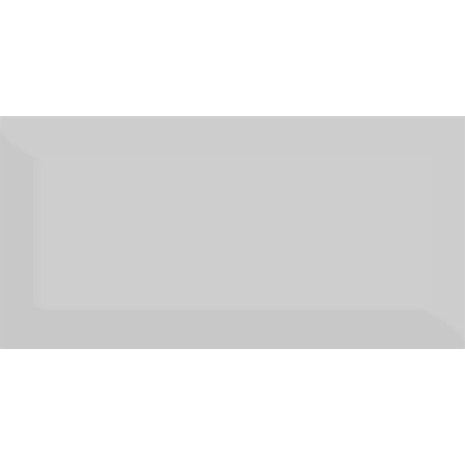 None Metro Mid Grey Bevelled Ceramic Wall Tile 100 X 200mm - Image 2