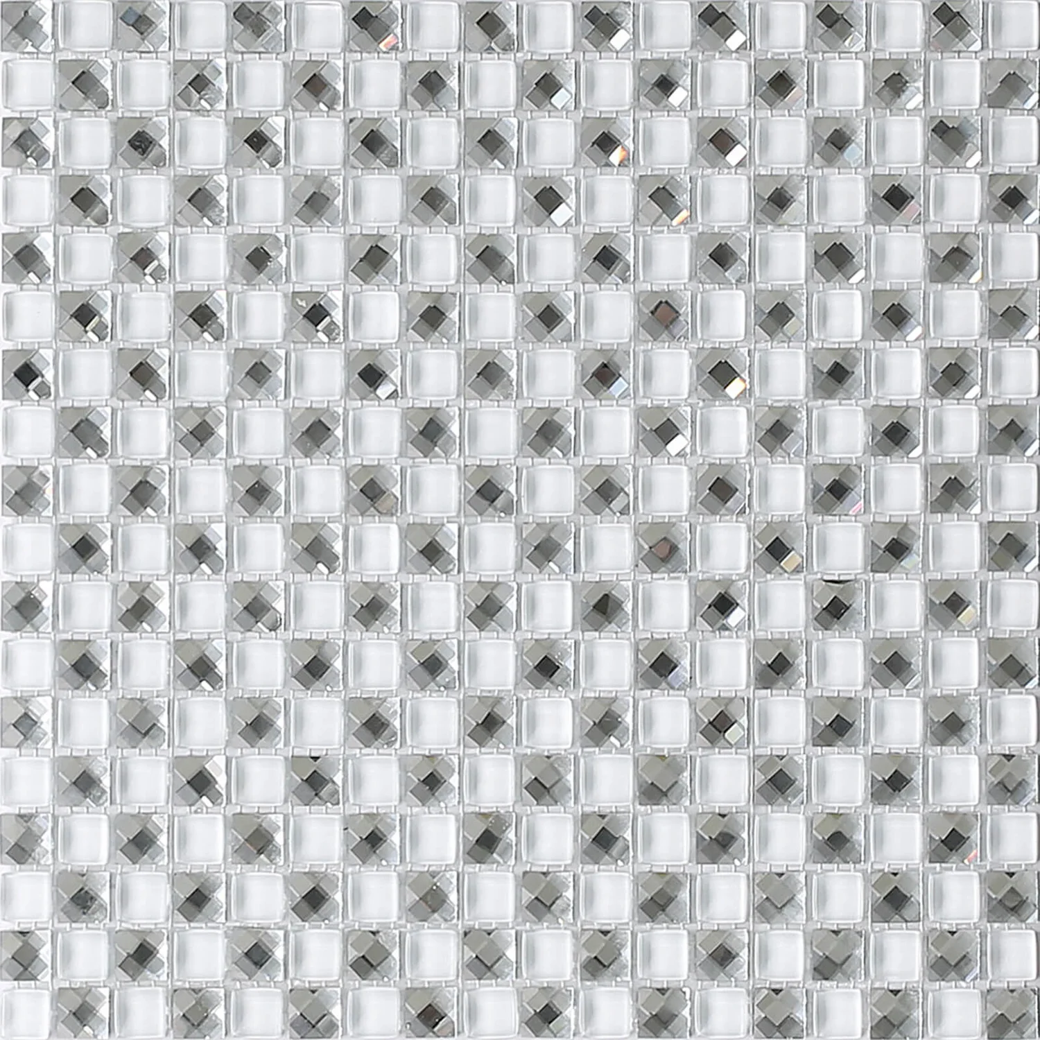 House Of Mosaics White Jewel Mosaic Tile - 300 X 300mm - Image 2