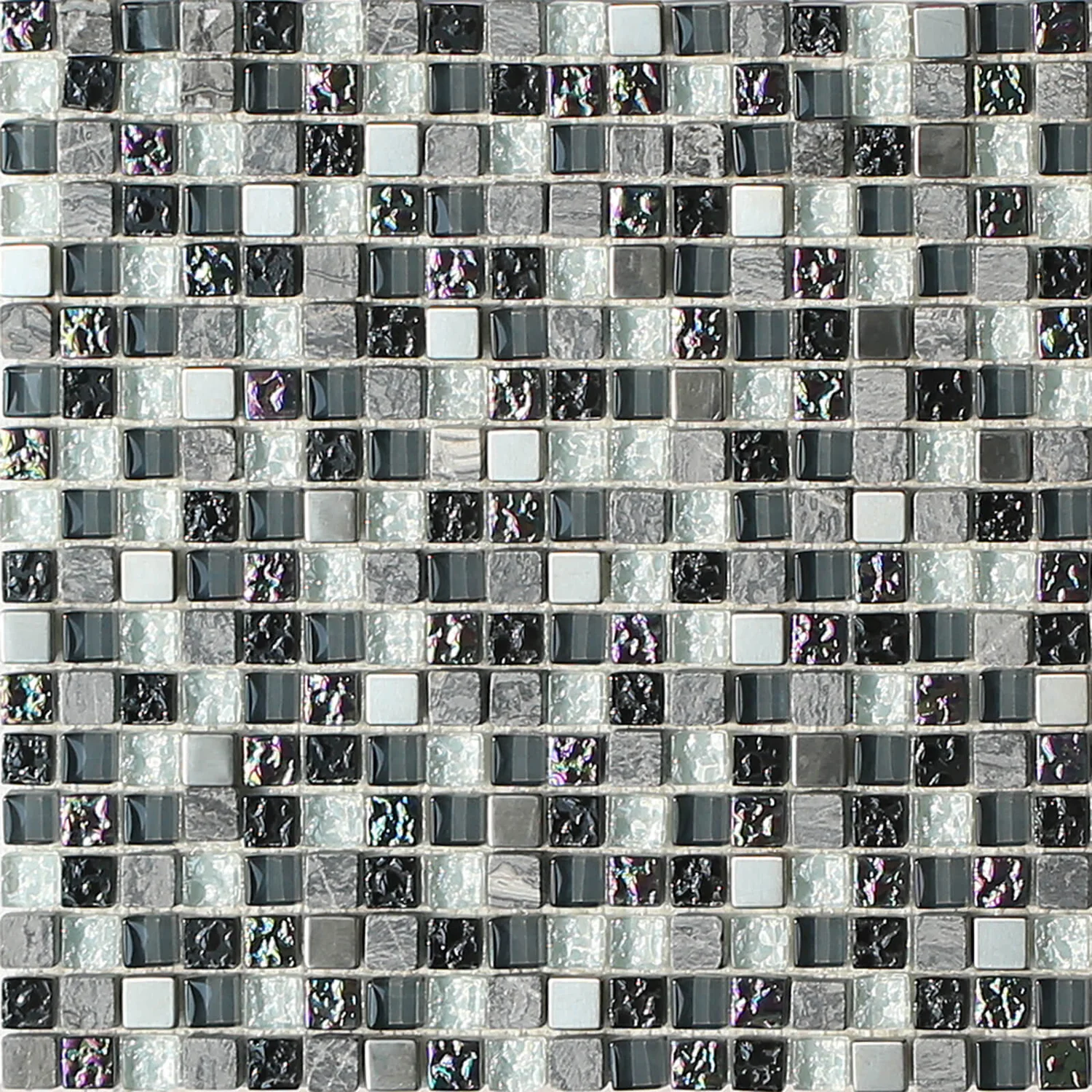 House Of Mosaics Petrol Marble Mix Mosaic Tile - 300 X 300mm - Image 2