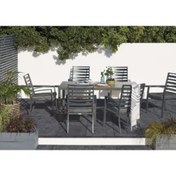 House Of Mosaics Blue Stone Dark Grey Matt Stone Effect Porcelain Outdoor Tiles 60 X 60cm - Pack Of 2