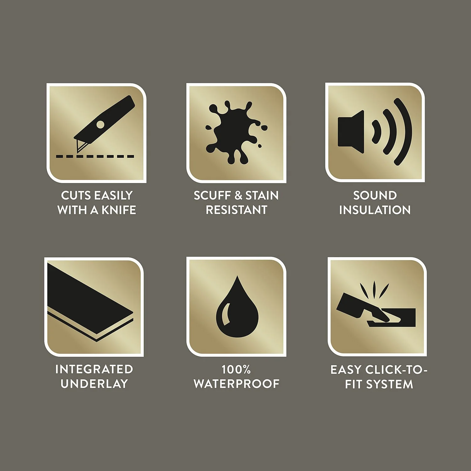 Kraus Herringbone Luxury Vinyl Floor Tile Sample - Langley Grey - Image 3