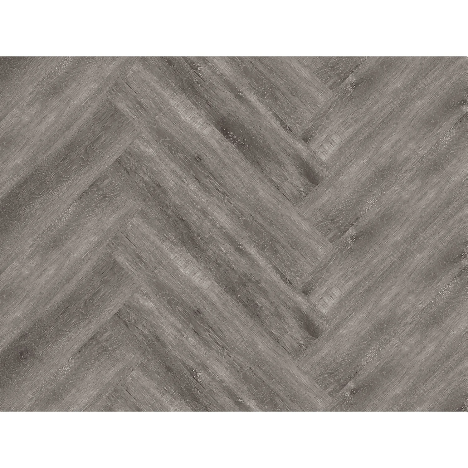 Kraus Herringbone Luxury Vinyl Floor Tile Sample - Brampton Grey - Image 5