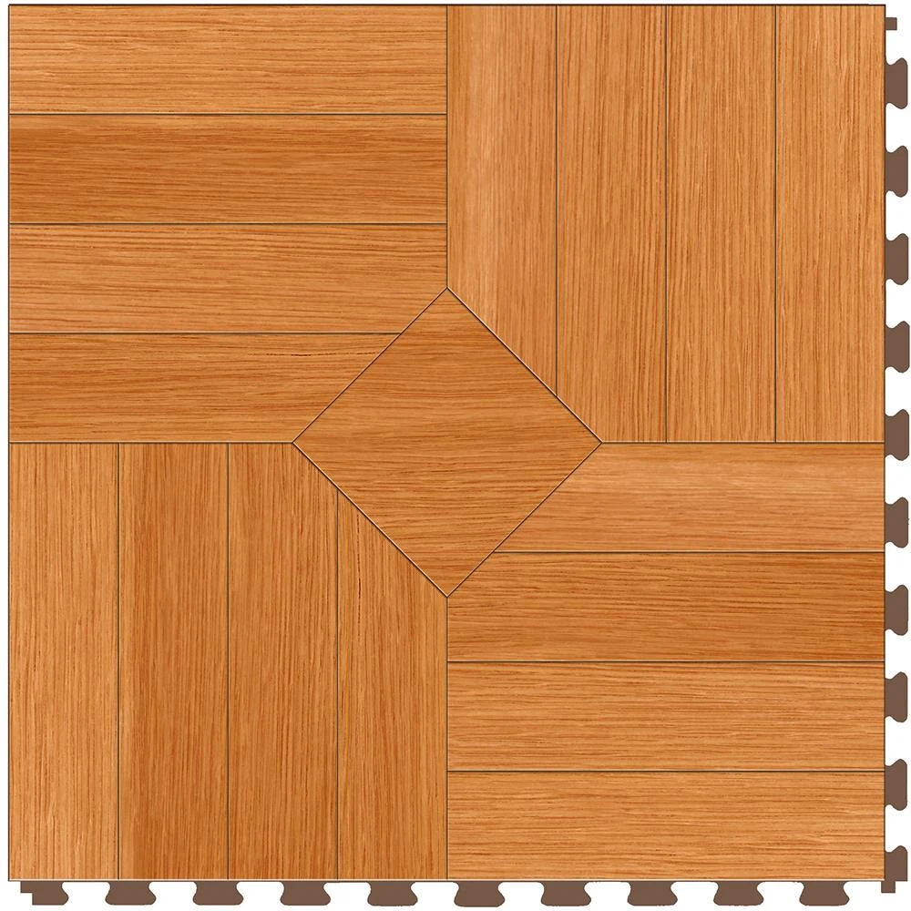 Perfection Floor Tile Bordeaux Wood Collection Bordeaux Maple/Satin 20-in X 20-in Water Resistant Interlocking Luxury Flooring (16.7-sq Ft) - Image 14