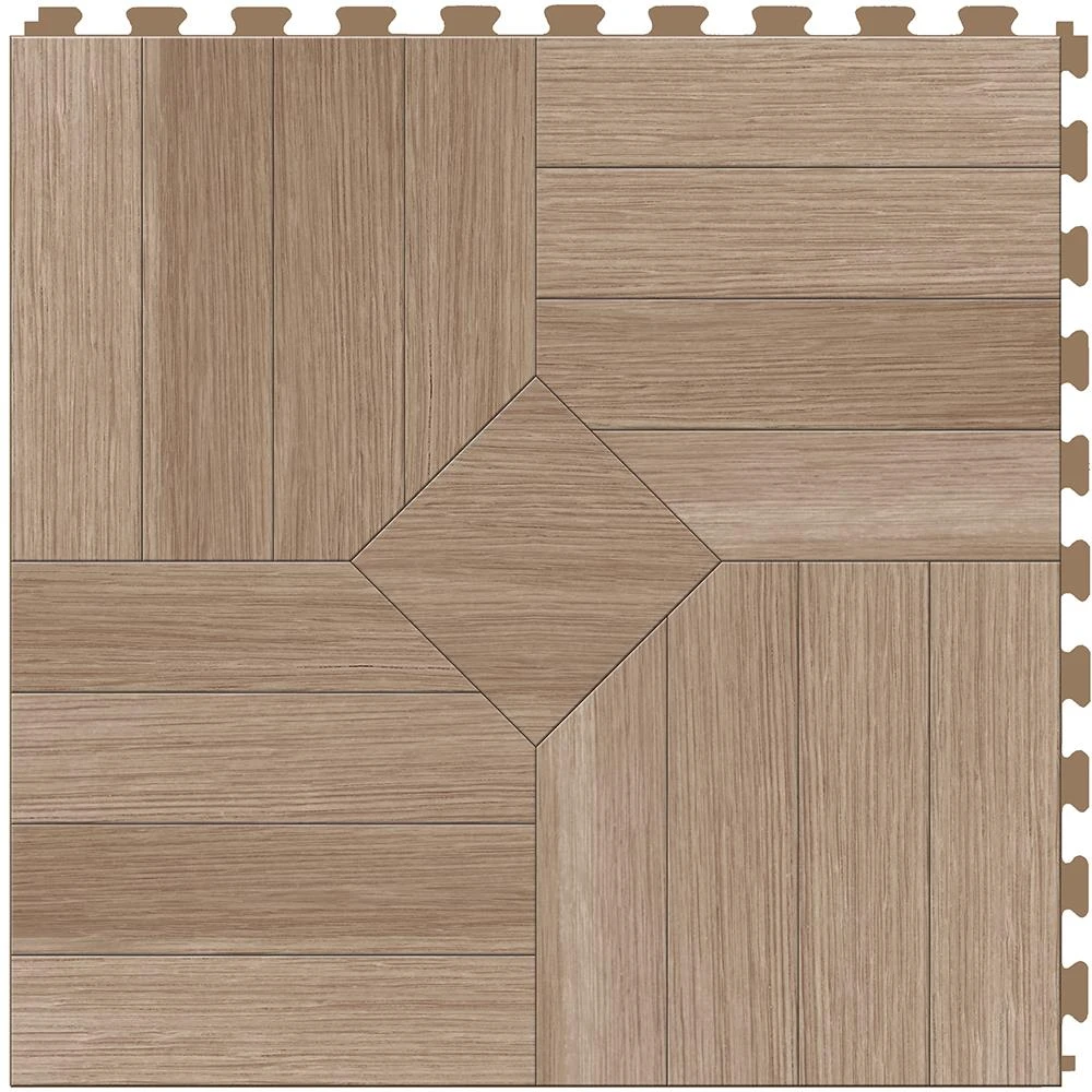 Perfection Floor Tile Bordeaux Wood Collection Bordeaux Maple/Satin 20-in X 20-in Water Resistant Interlocking Luxury Flooring (16.7-sq Ft) - Image 13