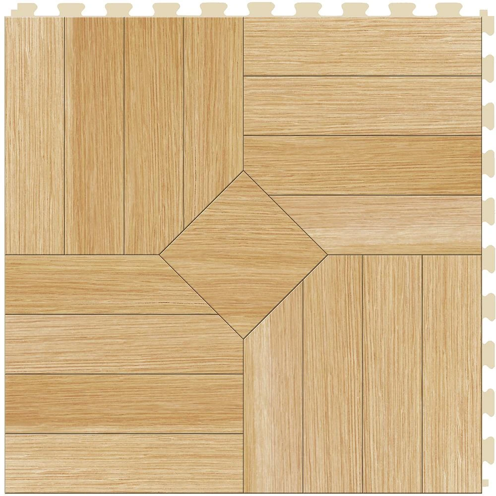 Perfection Floor Tile Bordeaux Wood Collection Bordeaux Maple/Satin 20-in X 20-in Water Resistant Interlocking Luxury Flooring (16.7-sq Ft) - Image 12