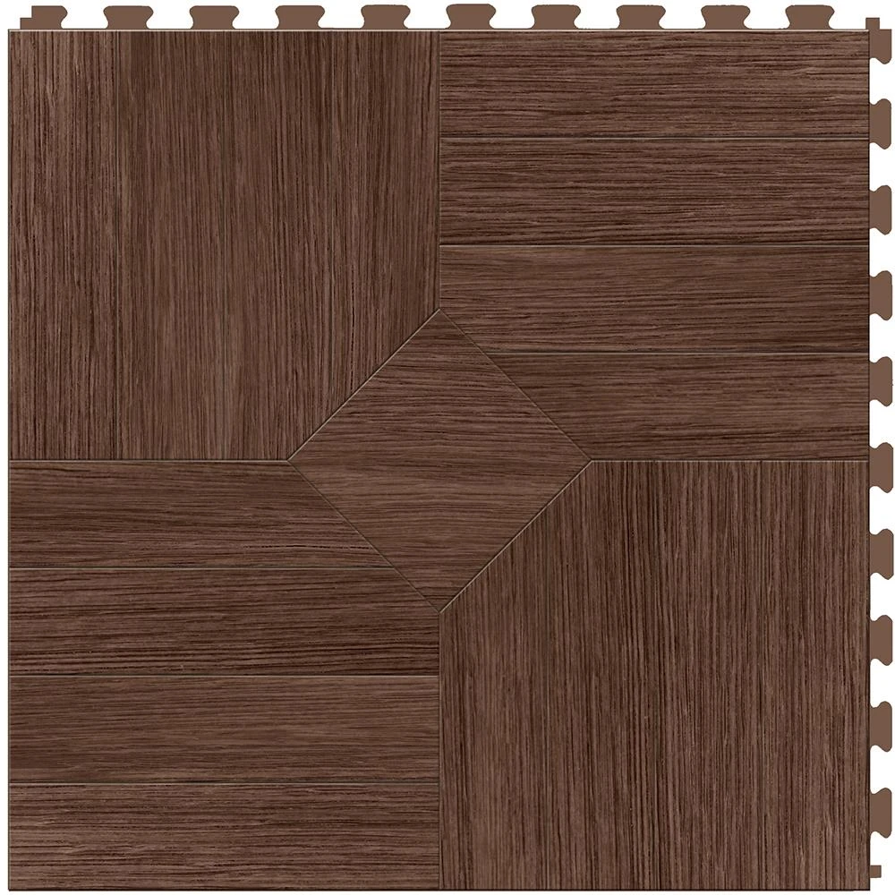 Perfection Floor Tile Bordeaux Wood Collection Bordeaux Maple/Satin 20-in X 20-in Water Resistant Interlocking Luxury Flooring (16.7-sq Ft) - Image 15