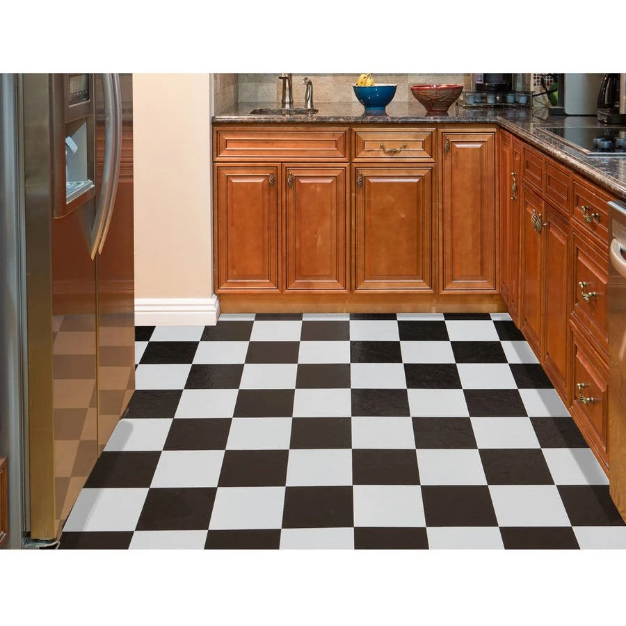 Achim Nexus Self Adhesive Vinyl Floor Tile - 20 Tiles/20 Sq. Ft., 12x12, Black & White - Image 3