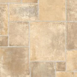 TrafficMASTER Regina Stone Neutral Residential Vinyl Sheet, Sold By 13.2 Ft. Wide X Custom Length