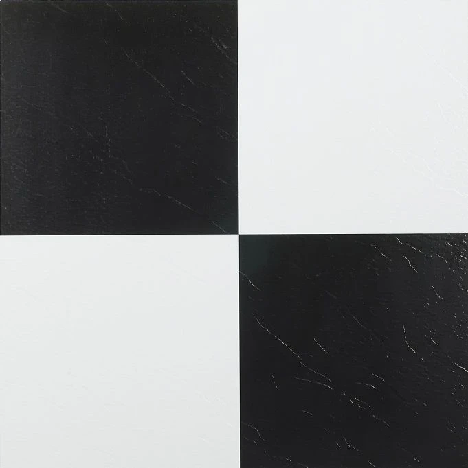 Achim Nexus Self Adhesive Vinyl Floor Tile - 20 Tiles/20 Sq. Ft., 12x12, Black & White