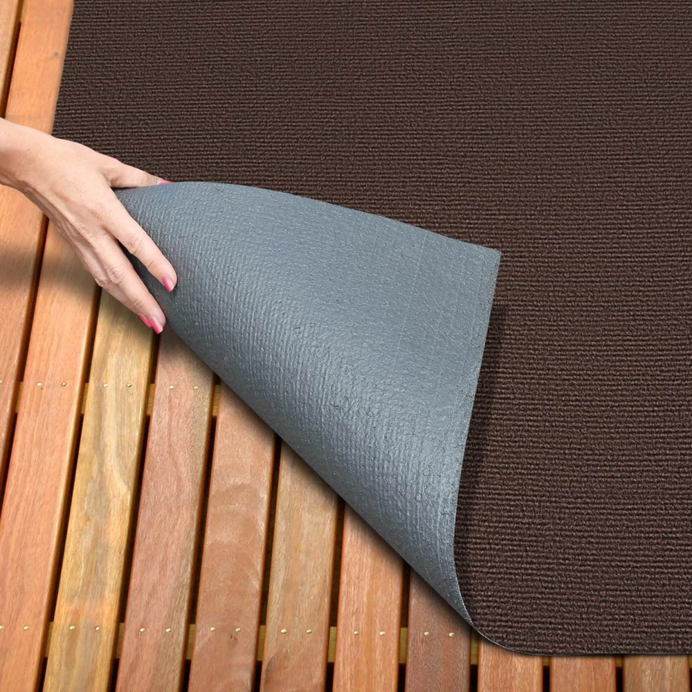 Indoor/Outdoor Carpet With Rubber Marine Backing - Dark Brown 6' X 10' - Several Sizes Available - Carpet Flooring For Patio, Porch, Deck, Boat, Basement Or Garage - Image 2
