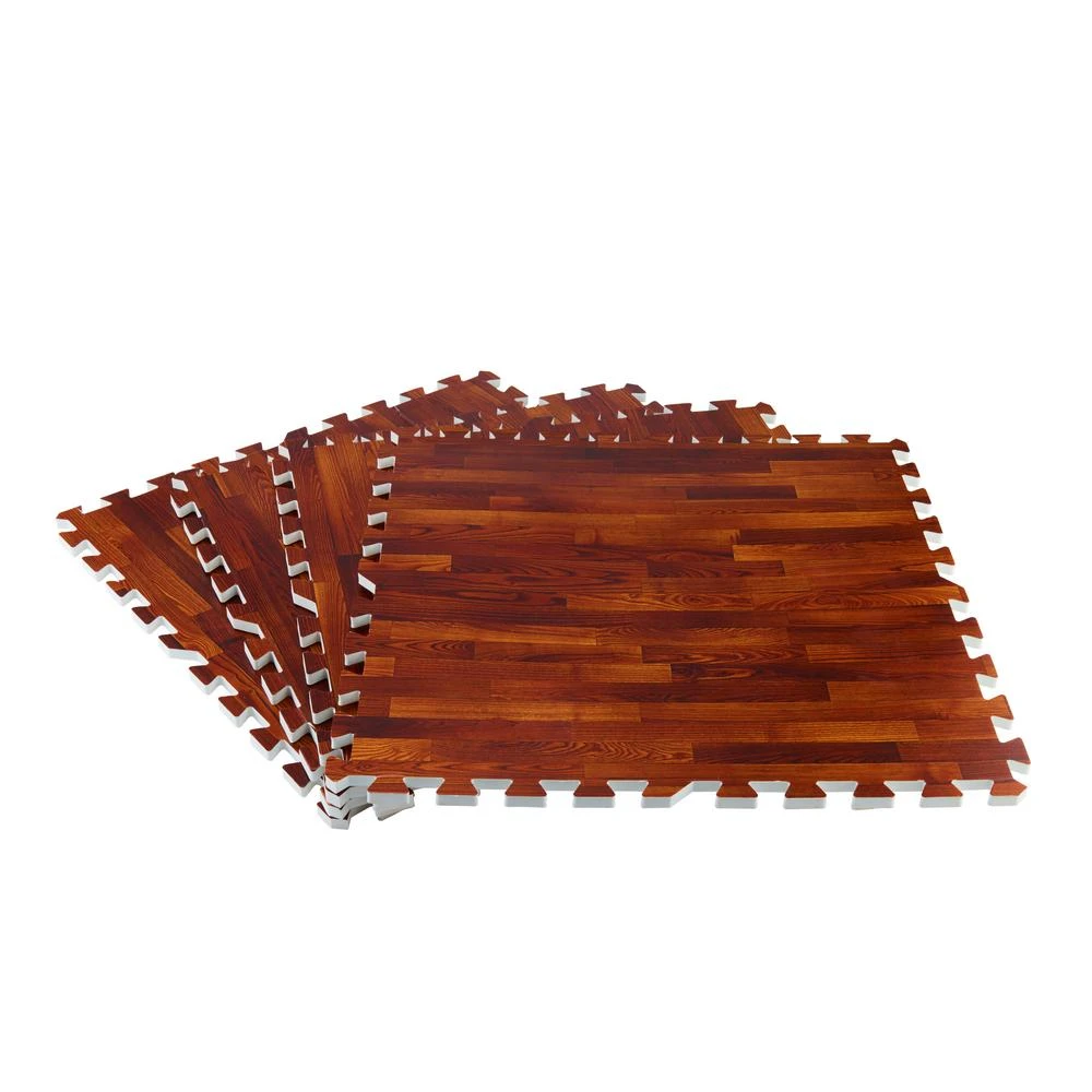 TrafficMASTER Brown/Travertine 24 In. X 24 In. X 0.47 In. Wood All Purpose Flooring (4-Pack) - Image 4