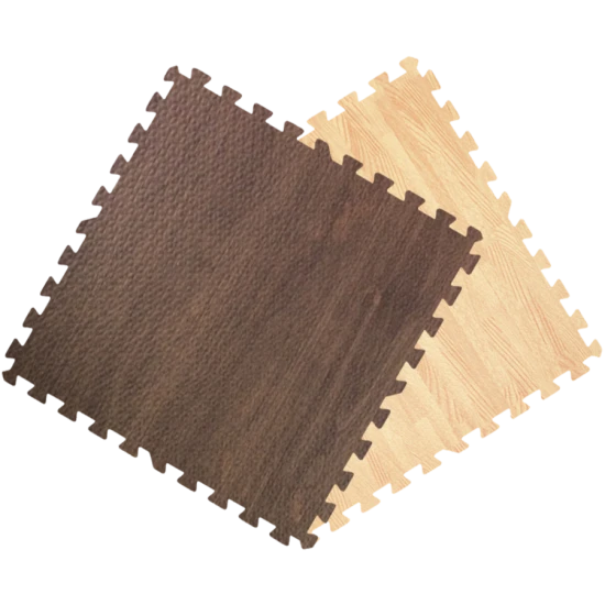 Get Rung Oak Woodgrain Fitness Mat With Interlocking Foam Tiles For Gym Flooring. Excellent For Pilates, Yoga, Aerobic Cardio Work Outs And Kids Playrooms. Perfect Exercise Mat(WOOD, 24SQFT) - Image 2