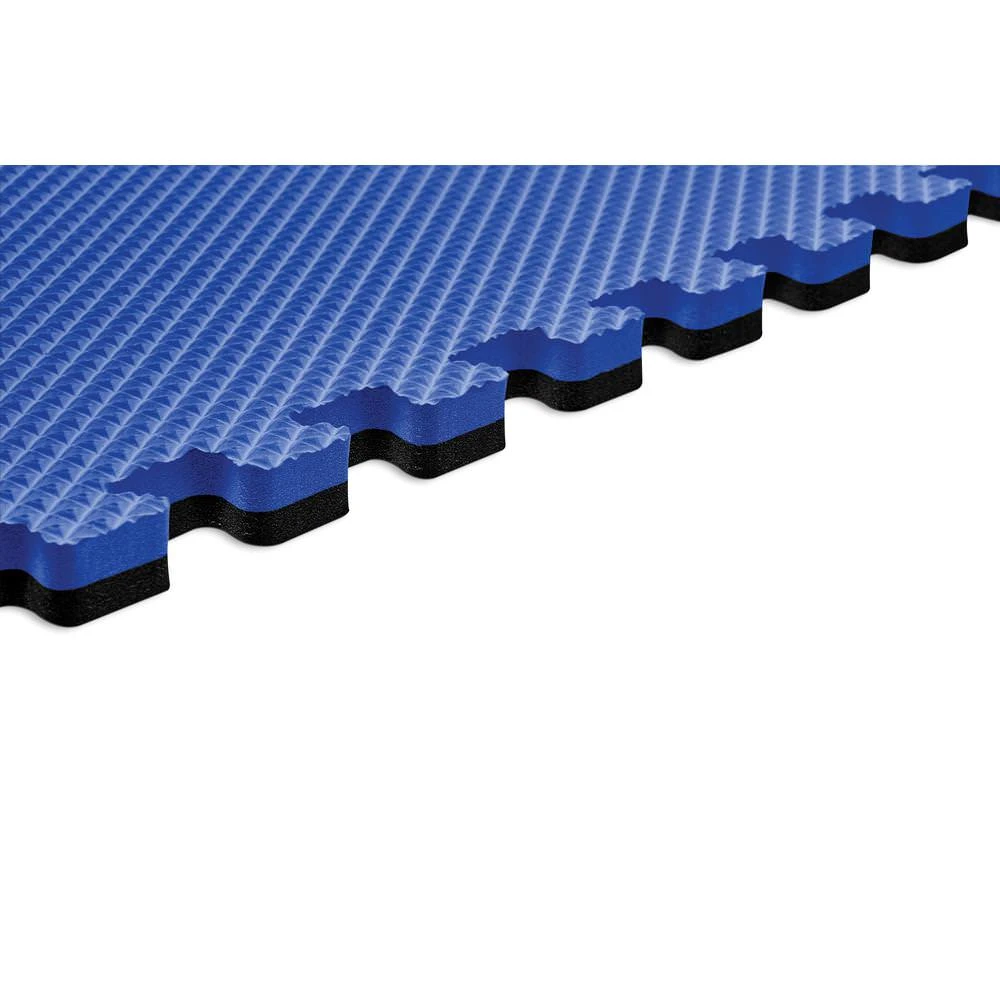 Norsk Dazzling Blue/Black 24 In. X 24 In. EVA Foam Truly Reversible Sport MMA Interlocking Tile (12-Tile) - Image 4