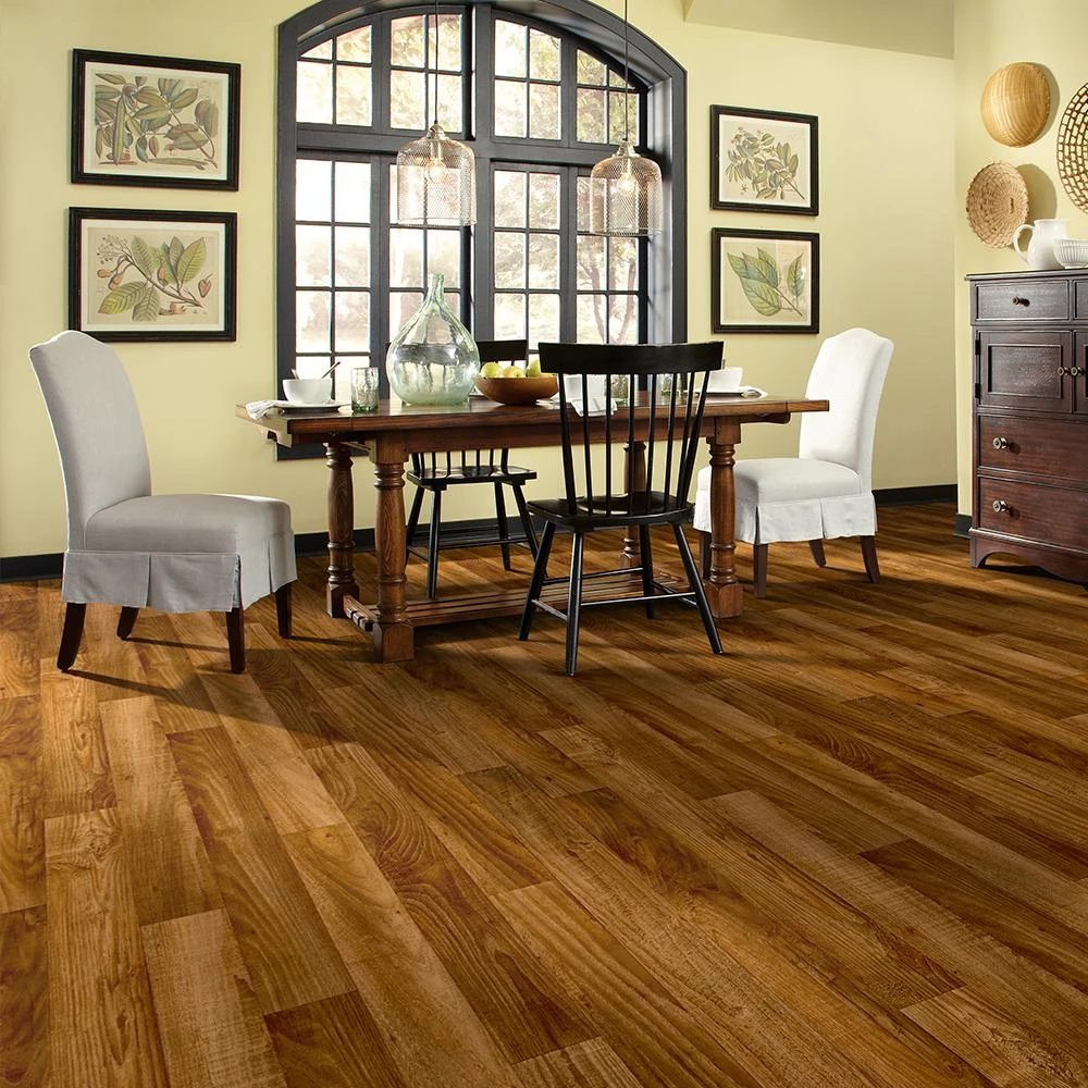 TrafficMASTER Smokehouse Oak Honey Residential Vinyl Sheet, Sold By 13.2 Ft. Wide X Custom Length - Image 2