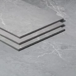 Artmore Tile Rogue Marble Gray 12-in X 24-in Waterproof Interlocking Luxury Flooring (28.04-sq Ft)