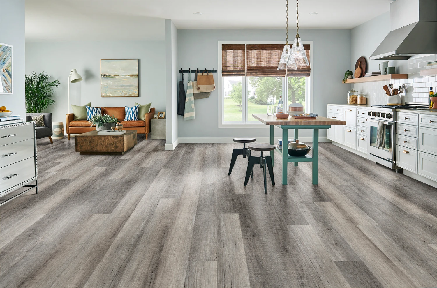 Armstrong Flooring Rigid Core Essentials Locking 5.67"x47.76" Wolf Point Hickory - Silver Reflection (18.8 Sq. Ft.) - Image 2