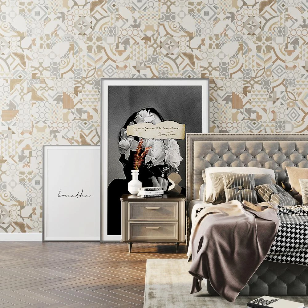 TrafficMASTER Geometry 18 In. X 18 In. Luxury Vinyl Tile Peel And Stick Wall (18 Sq. Ft. / Case) - Image 5