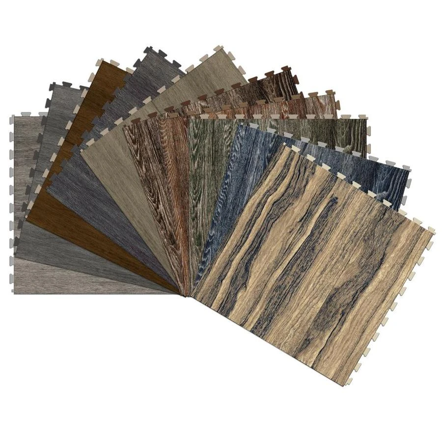 Perfection Floor Tile Vintage Wood Collection 6-Piece 20-in X 20-in Ash Vinyl Tile