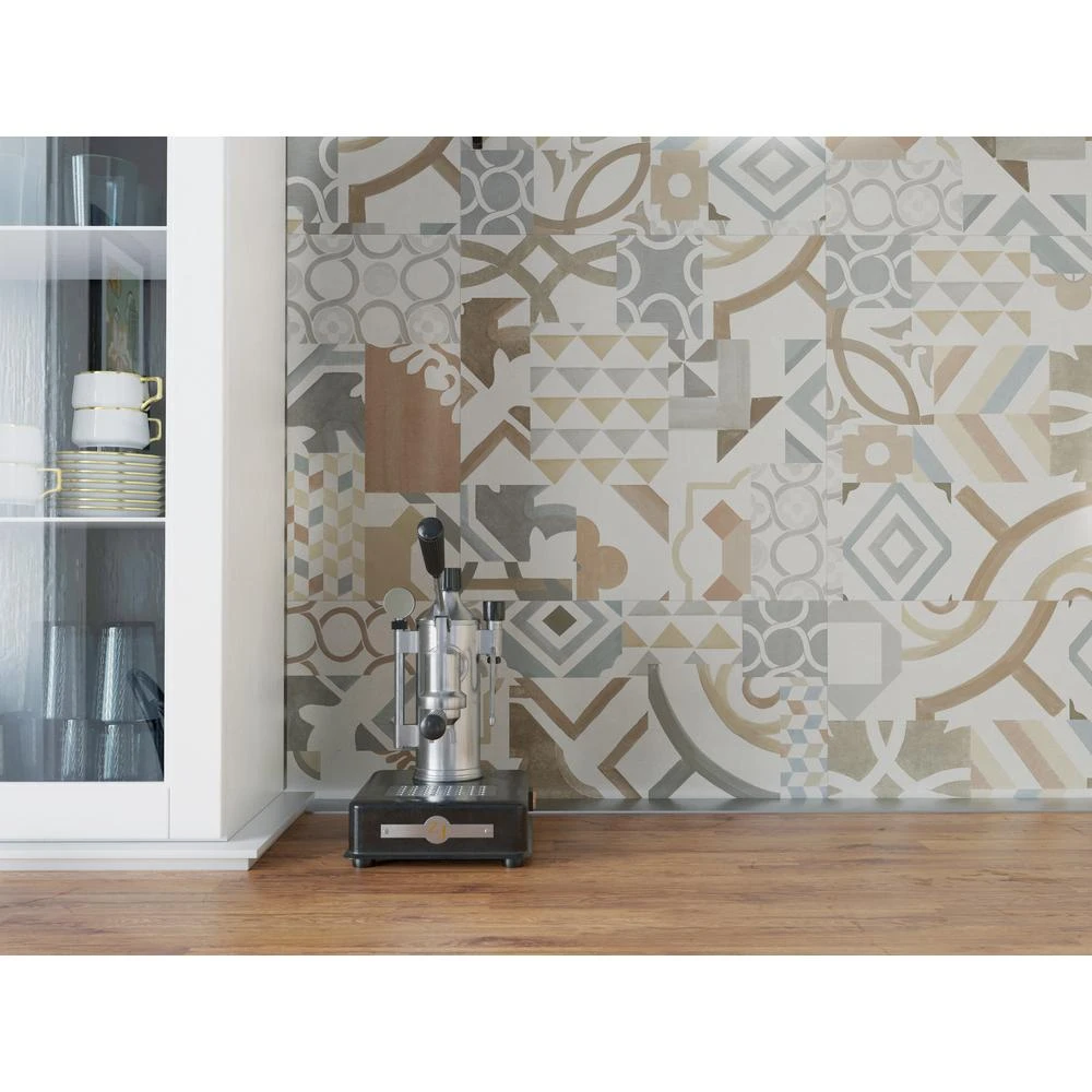TrafficMASTER Geometry 18 In. X 18 In. Luxury Vinyl Tile Peel And Stick Wall (18 Sq. Ft. / Case) - Image 4