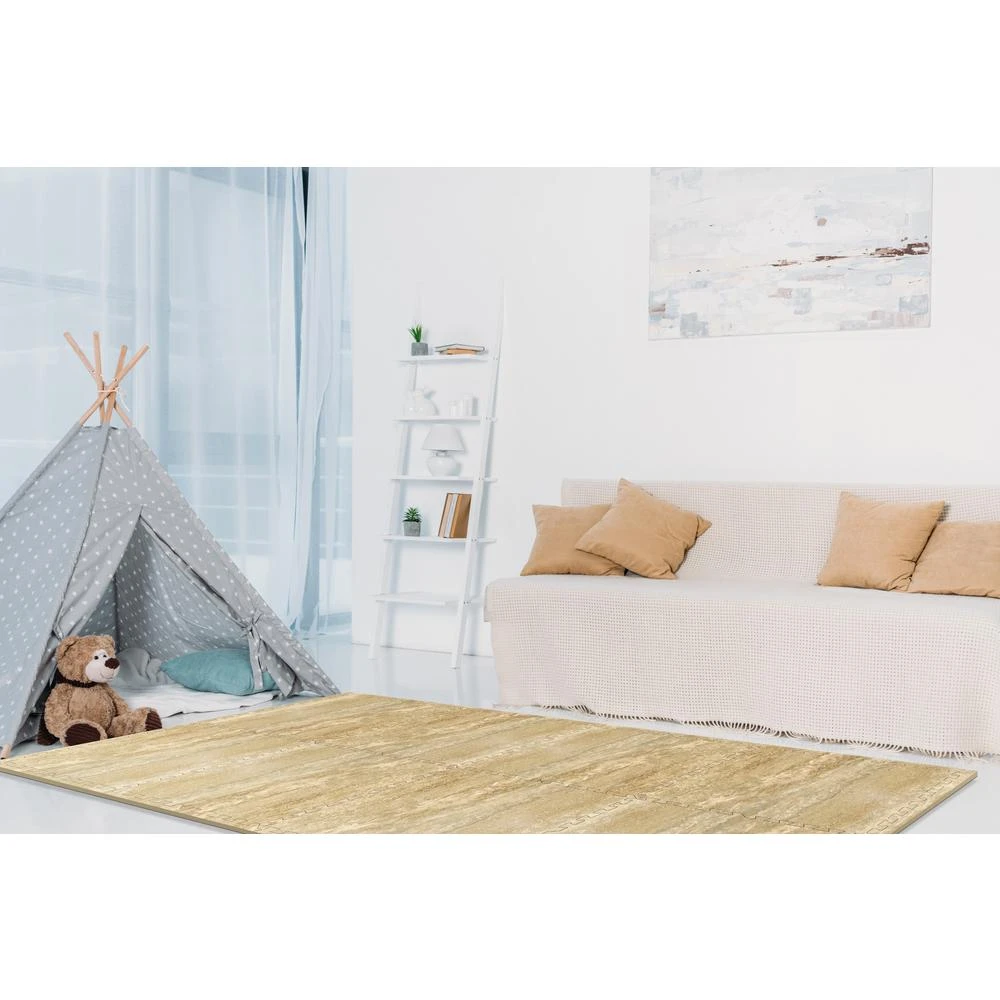 TrafficMASTER Brown/Travertine 24 In. X 24 In. X 0.47 In. Wood All Purpose Flooring (4-Pack) - Image 5