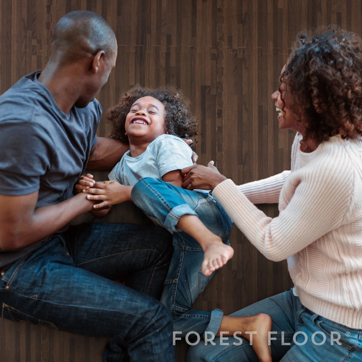 Forest Floor 5/8" Thick Printed Wood Grain Interlocking Foam Floor Mats, 16 Sq Ft (4 Tiles), Walnut - Image 6