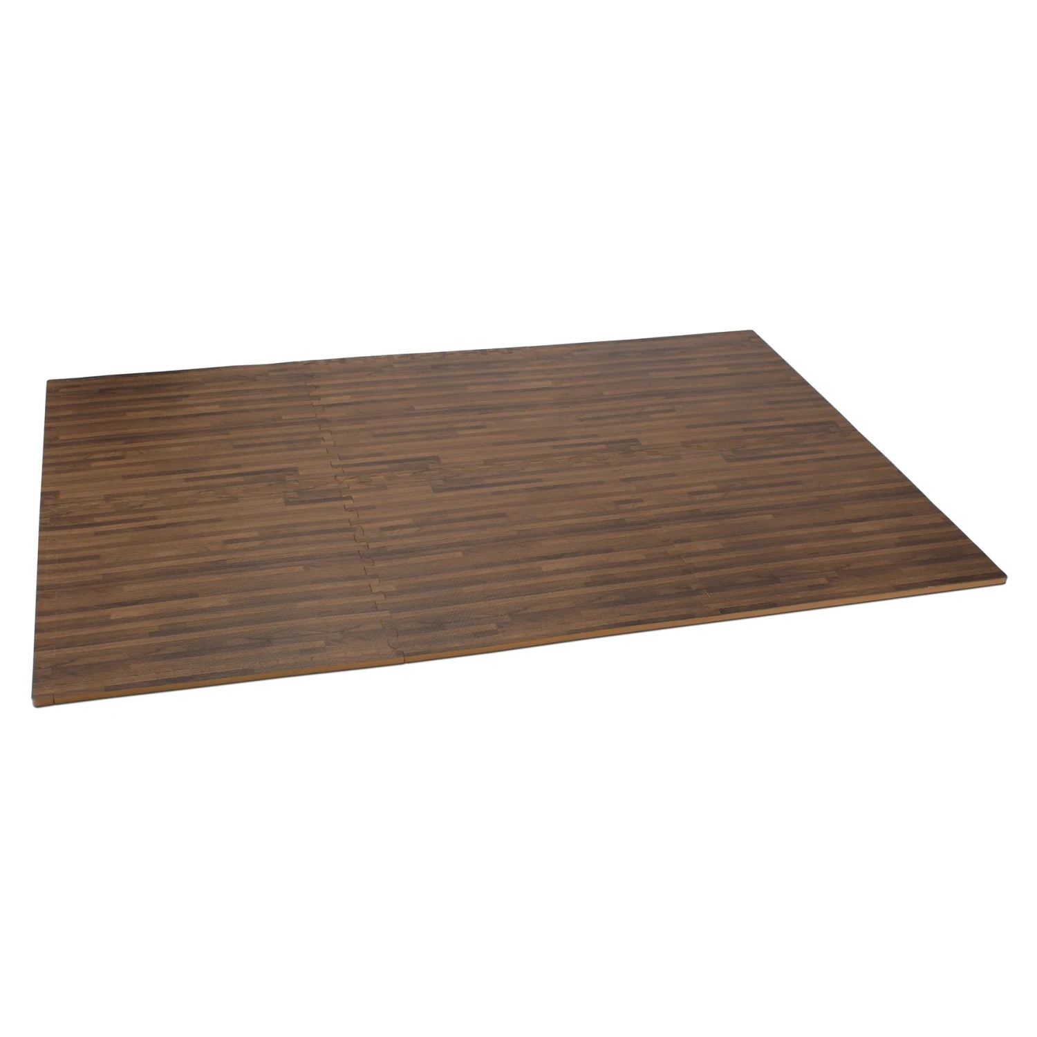 Forest Floor 5/8" Thick Printed Wood Grain Interlocking Foam Floor Mats, 16 Sq Ft (4 Tiles), Walnut - Image 3