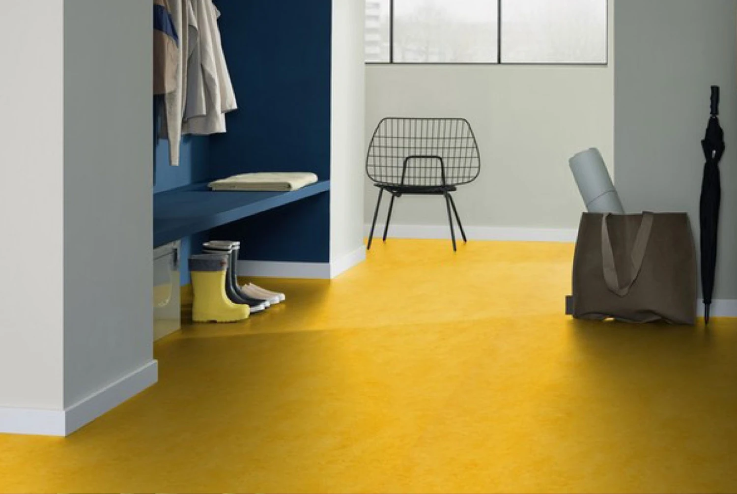 FORBO Marmoleum Click CinchLoc Lemon Zest 12"X12 Square Tiles 7 Square Tiles/6.78 Sf - Image 2