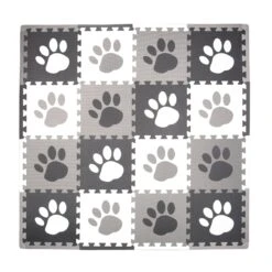 Tadpoles Pawprint Foam Play Mat Set, 16 Pieces