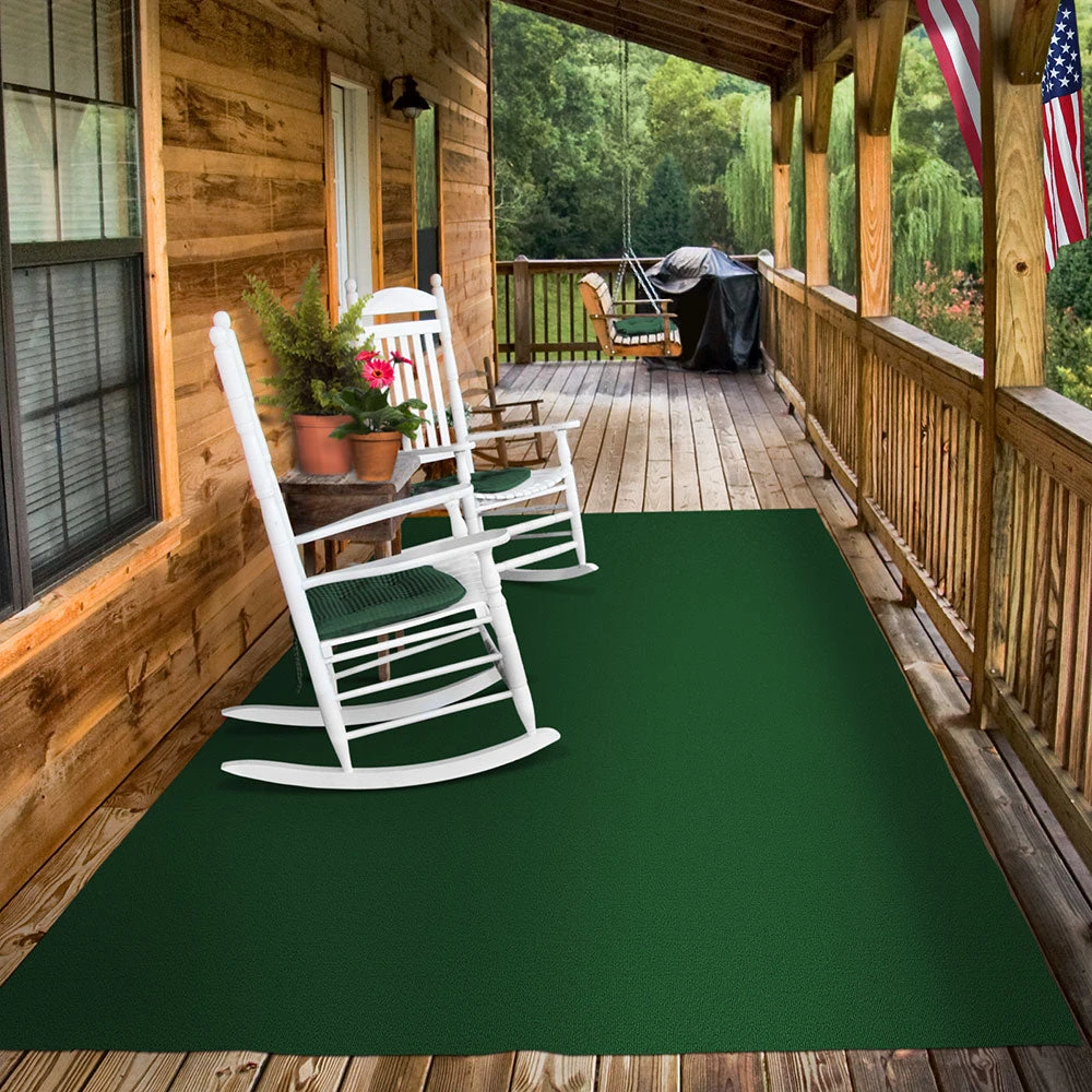 Indoor/Outdoor Carpet With Rubber Marine Backing - Green 6' X 10' - Several Sizes Available - Carpet Flooring For Patio, Porch, Deck, Boat, Basement Or Garage - Image 4