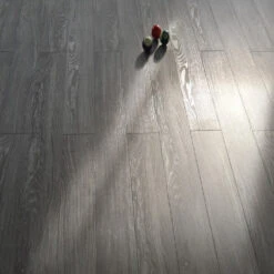 Dekorman 12mm AC3 CARBII V-Groove Click EIR 12-Oak Collection Laminate Flooring - Grey Oak